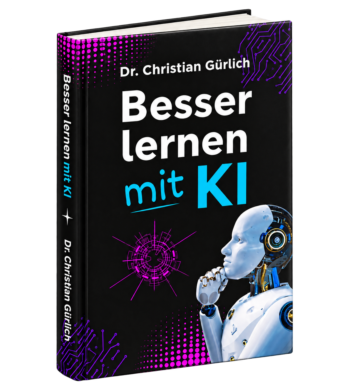 3D-Darstellung des Buches Besser lernen mit KI